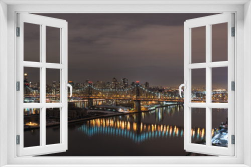 Fototapeta Naklejka Na Ścianę Okno 3D - New-York at night