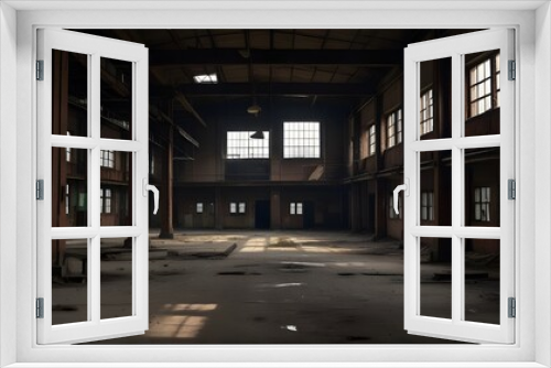 old abandoned factory, the concept of timelessness by capturing scenes that could be from any era, transcending temporal boundaries.generative.ai 