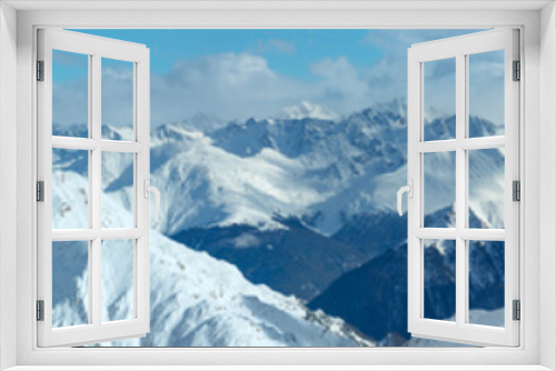 Fototapeta Naklejka Na Ścianę Okno 3D - Silvretta Alps winter view (Austria). Panorama.