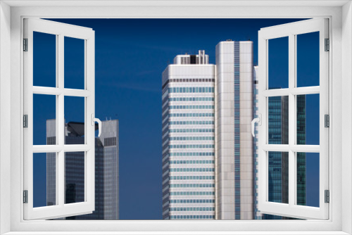 Fototapeta Naklejka Na Ścianę Okno 3D - Dynamic skyscrapers in the center of Frankfurt, Germany