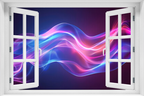 purple pink blue abstract glowing color wave Background. Generative AI.