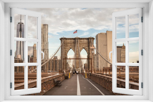 Fototapeta Naklejka Na Ścianę Okno 3D - Brooklyn Bridge, New York, USA