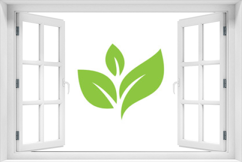 Fototapeta Naklejka Na Ścianę Okno 3D - green leaf logo