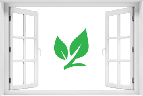 Fototapeta Naklejka Na Ścianę Okno 3D - green leaf logo