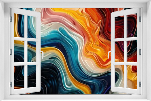 A vibrant dance of colors in fluid abstraction