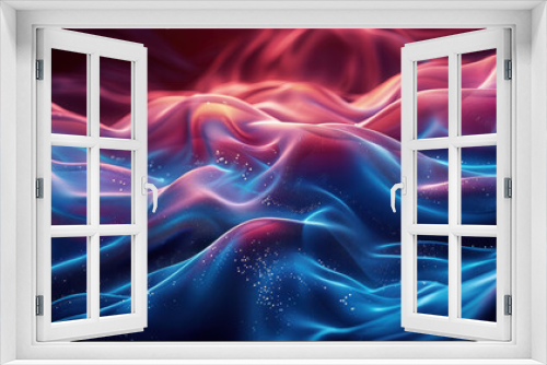 Blue and Red Wavy Background