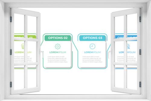 Infographic elements design template, business concept with 4 steps or options, can be used for workflow layout, diagram, annual report, web design.Creative banner, label vector.