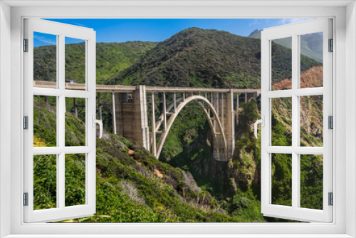 Fototapeta Naklejka Na Ścianę Okno 3D - Bixby Bridge, Big Sur - California