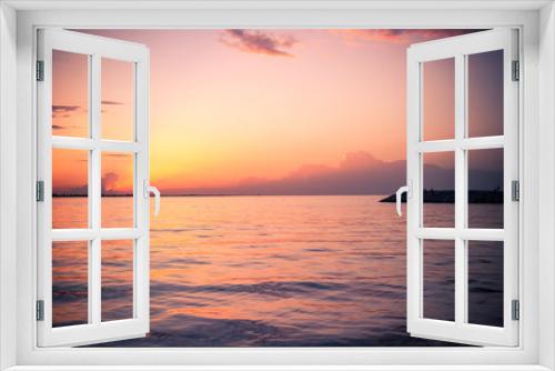 Fototapeta Naklejka Na Ścianę Okno 3D - Sunset at Mediterranean Sea
