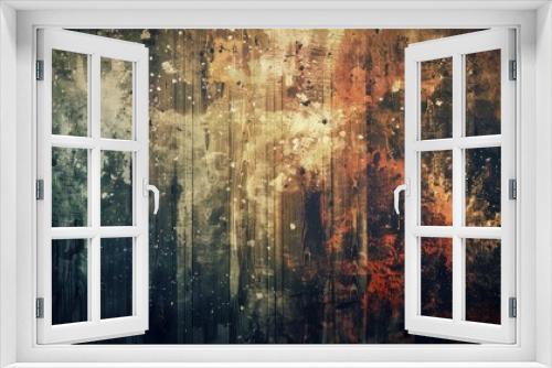 A vibrant textured canvas blending dark rustic hues with abstract artistry