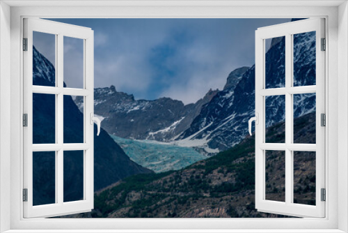 Fototapeta Naklejka Na Ścianę Okno 3D - Grey glacier in Torres del Paine National Park, in Chilean Patagonia