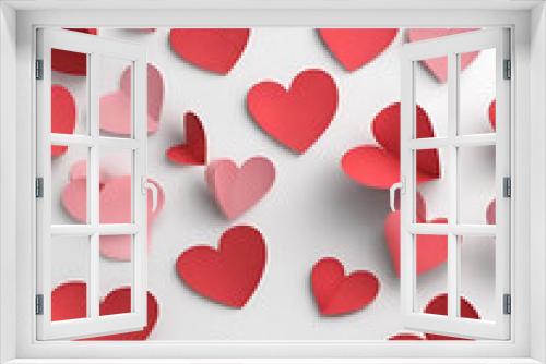 red hearts background