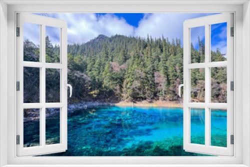 Fototapeta Naklejka Na Ścianę Okno 3D - Jiuzhaigou's Five-Color Pond Majesty