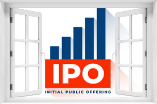 ipo share market concept background with financial graph