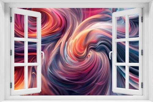 A vibrant and dynamic swirl of colorful patterns, creating a visually striking background design. The swirls intertwine and twist in a mesmerizing display of artistry and creativity