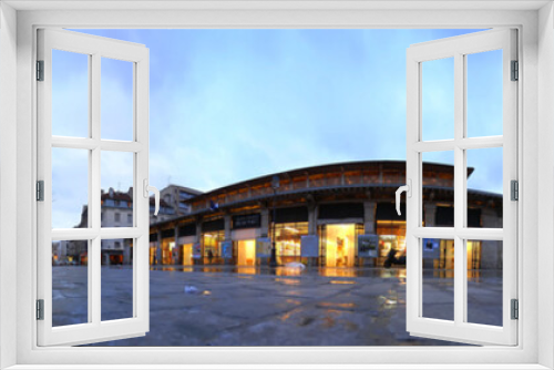 Fototapeta Naklejka Na Ścianę Okno 3D - 360° panorama of Aligre market place twilight