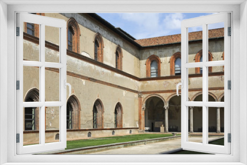 Fototapeta Naklejka Na Ścianę Okno 3D - Sforza Castle in Milan. Lombardy. Italy