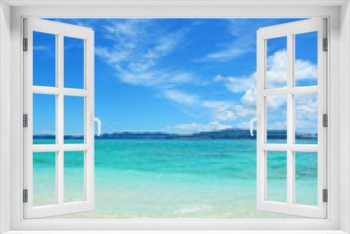 Fototapeta Naklejka Na Ścianę Okno 3D - 美しい沖縄のビーチと夏空