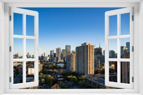 Fototapeta Naklejka Na Ścianę Okno 3D - View of Toronto Downtown from the Wellesley district.