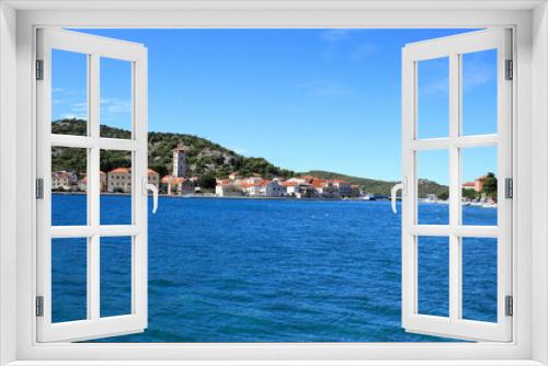 Fototapeta Naklejka Na Ścianę Okno 3D - view on Tisno, island Murter, Croatia
