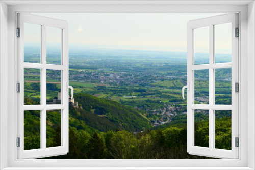 Fototapeta Naklejka Na Ścianę Okno 3D - Blick ins Burgenland übers Wulkatal und Forchtenstein 