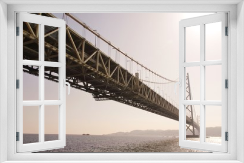 Fototapeta Naklejka Na Ścianę Okno 3D - Suspension Bridge Akashikaikyo Ohashi 明石海峡大橋