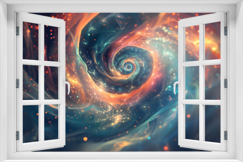 abstract cosmos swirl background with nebula smoke