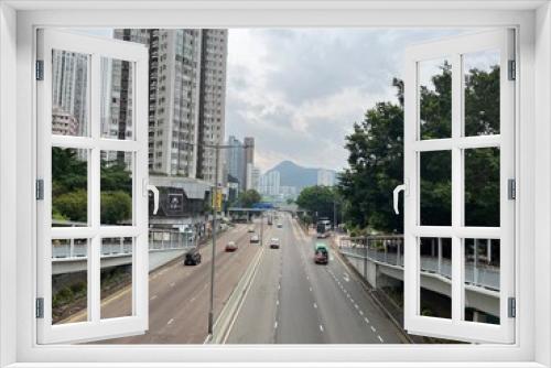 Fototapeta Naklejka Na Ścianę Okno 3D - アバディーンの風景、香港