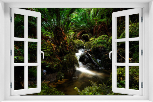 Fototapeta Naklejka Na Ścianę Okno 3D - New Zealand Waterfall Long Exposure