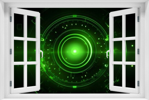 
green Abstract technology background circles digital hi-tech technology design background. concept innovation. vector illustration