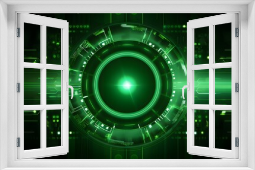 
green Abstract technology background circles digital hi-tech technology design background. concept innovation. vector illustration