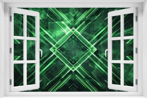 Green X Factor Abstract Wallpaper: Geometric Symbol with Forceful Texture for Clean Graphic Design