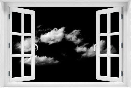 Fototapeta Naklejka Na Ścianę Okno 3D - clouds isolated overlay on black background, huge resolution