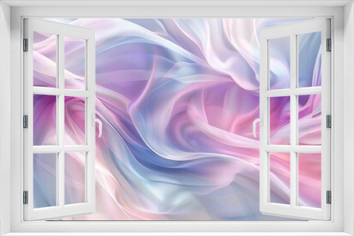 An abstract swirl pattern of pastel colors resembling flowing fabric in a gentle breeze