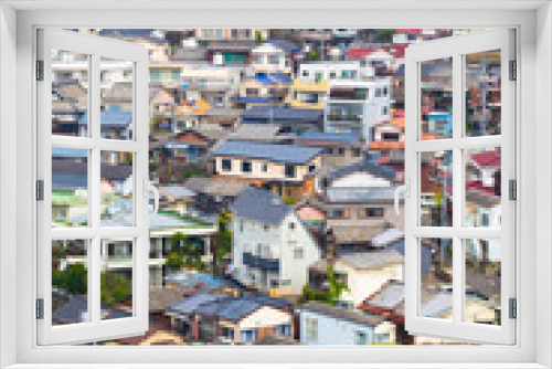 Fototapeta Naklejka Na Ścianę Okno 3D - Colorful Neighborhood