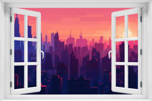 Bold and dynamic silhouette of cityscape