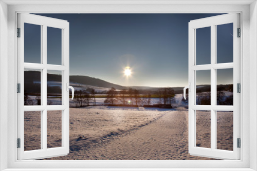 Fototapeta Naklejka Na Ścianę Okno 3D - Sonnenaufgang im Winter