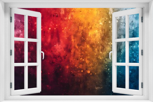 Vibrant Gradient Rainy Window Effect with Colorful Water Droplets Abstract Background