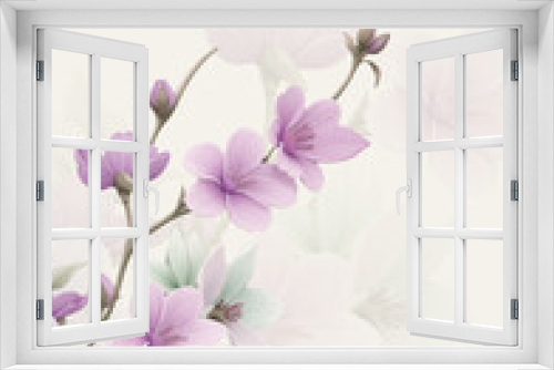 Fototapeta Naklejka Na Ścianę Okno 3D - flower background 