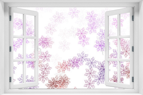 Light blue, red vector natural layout with flowers.