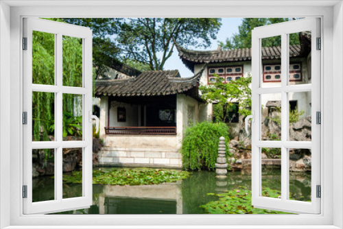 Fototapeta Naklejka Na Ścianę Okno 3D - liuyuan Garden, Suzhou City, Jiangsu Province, China, was built in the Ming Dynasty (1593), a famous garden in the south of the Yangtze River. National key cultural relics, World Heritage.