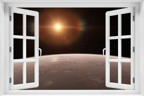 Fototapeta Naklejka Na Ścianę Okno 3D - Alien Desert Exo Planet