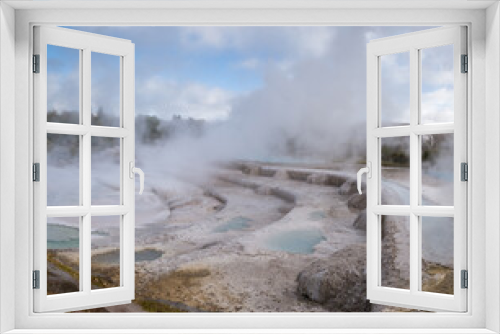 Fototapeta Naklejka Na Ścianę Okno 3D - Wairakei Terraces Geothermal Pools
