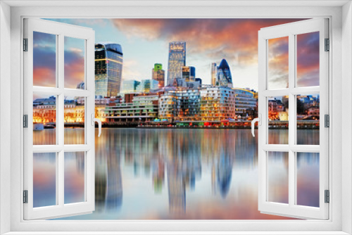 Fototapeta Naklejka Na Ścianę Okno 3D - London skyline