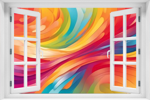 Vibrant Abstract Art Smooth Lines in Pink, Orange, and Yellow Hues