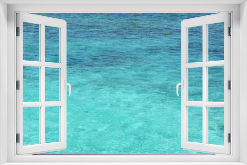 Fototapeta Naklejka Na Ścianę Okno 3D - View of beautiful blue ocean water in resort