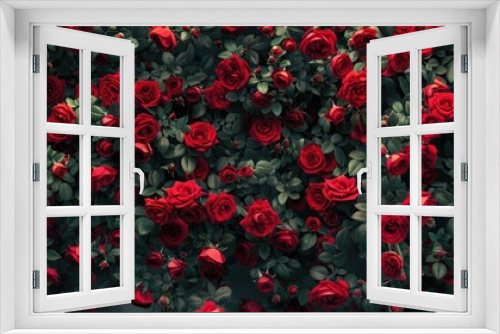 Background of stunning red roses