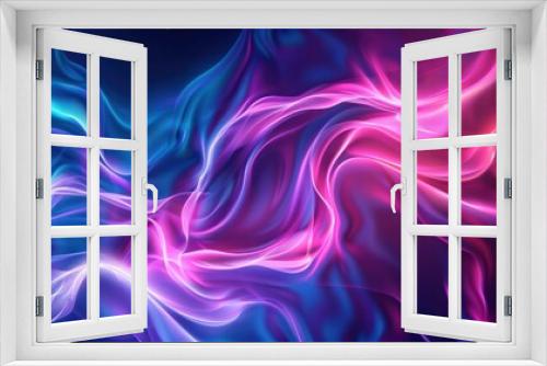 Neon colors flow, purple pink blue color gradient background blurred banner design