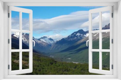 view of the mountain range between argentina and chile ushuaia tierra del fuego patagonia