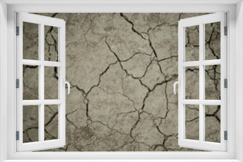 Fototapeta Naklejka Na Ścianę Okno 3D - dry cracked soil background